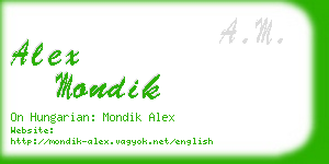 alex mondik business card